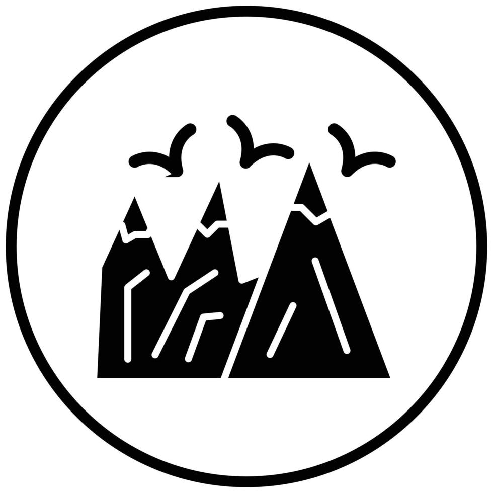 Mountains Icon Style vector