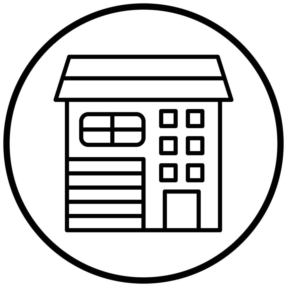 Fire Station Icon Style vector