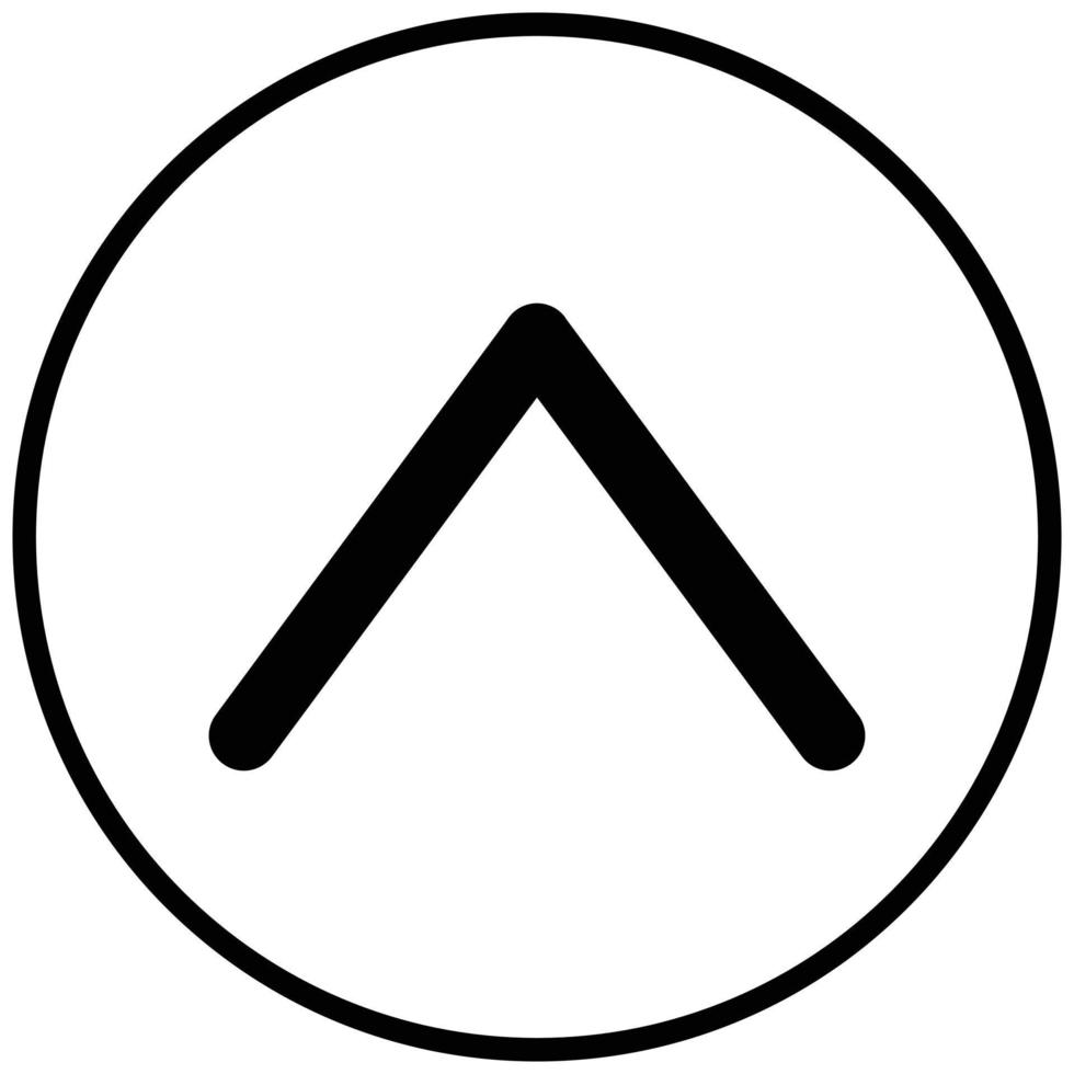 Up Chevron Icon Style vector