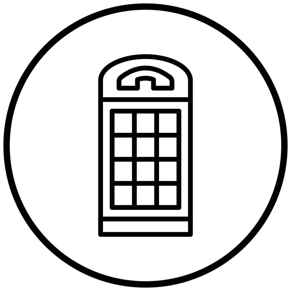 Phone Booth Icon Style vector
