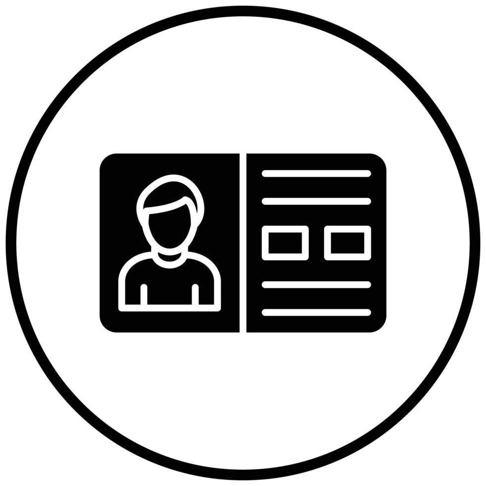 Identification Card Icon Style vector