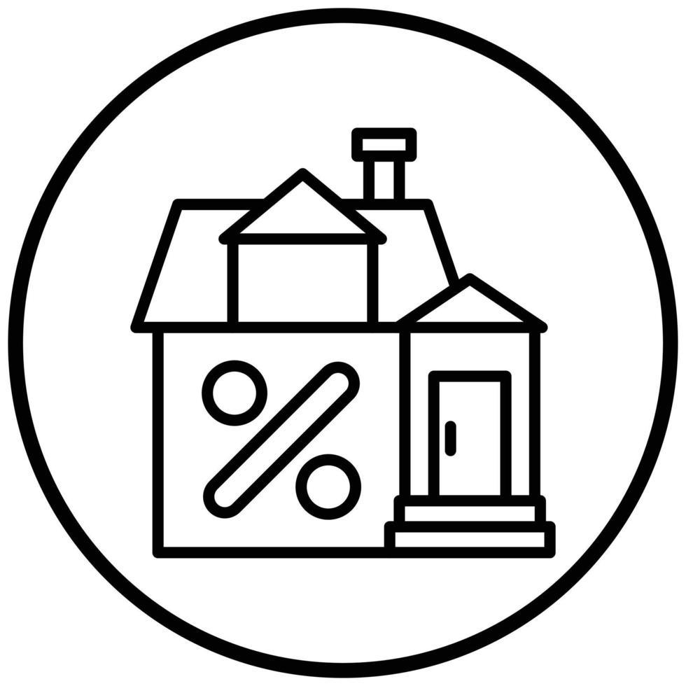 House Discount Icon Style vector