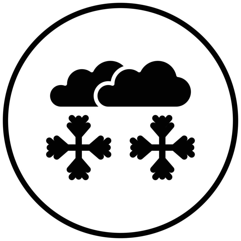 Snowstorm Icon Style vector