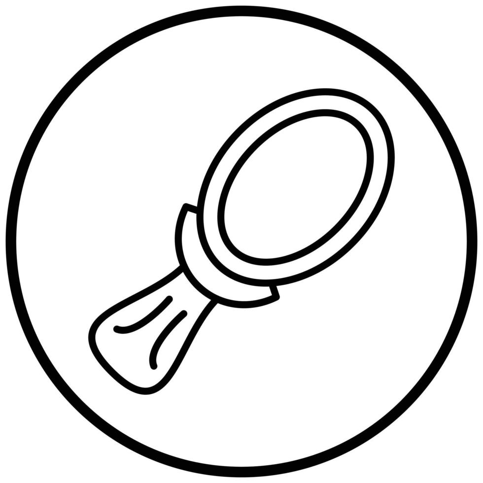 Hand Mirror Icon Style vector