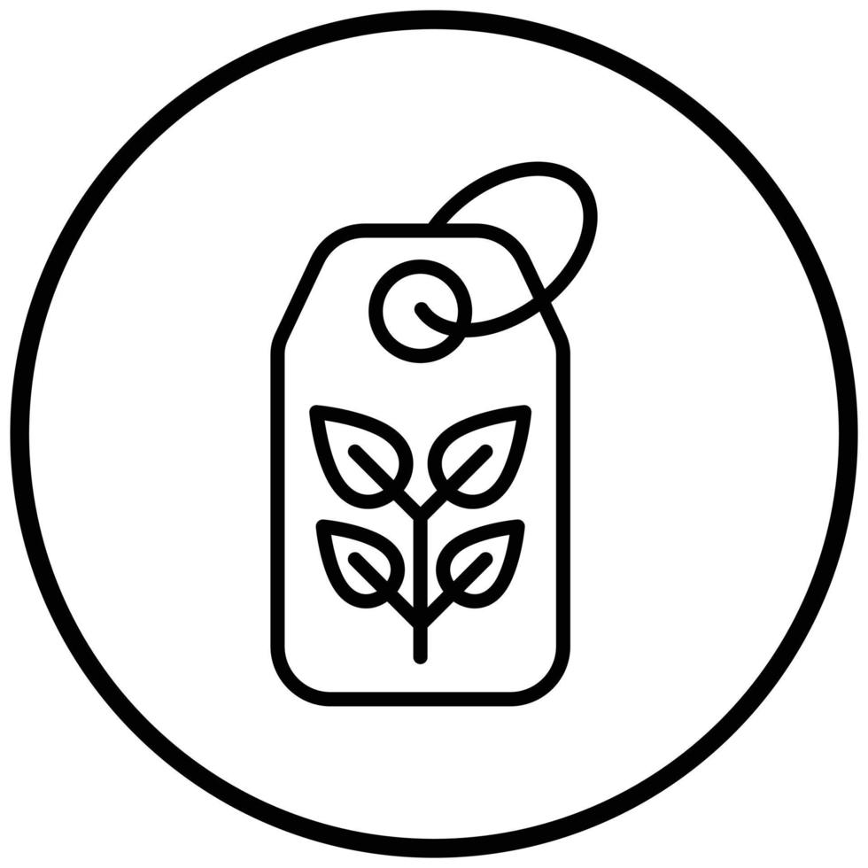 Eco Tag Icon Style vector