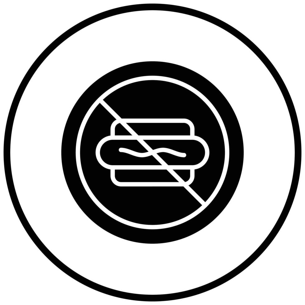 No Fast Food Icon Style vector