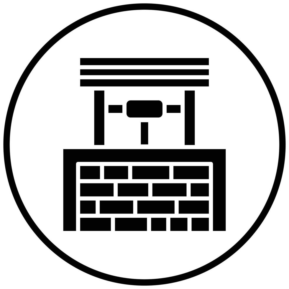 Water Well Icon Style vector