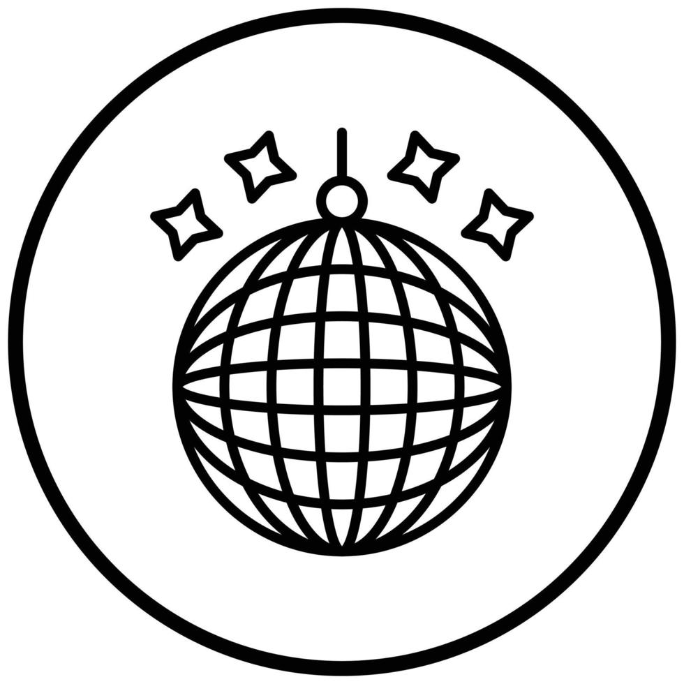 Disco Ball Icon Style vector