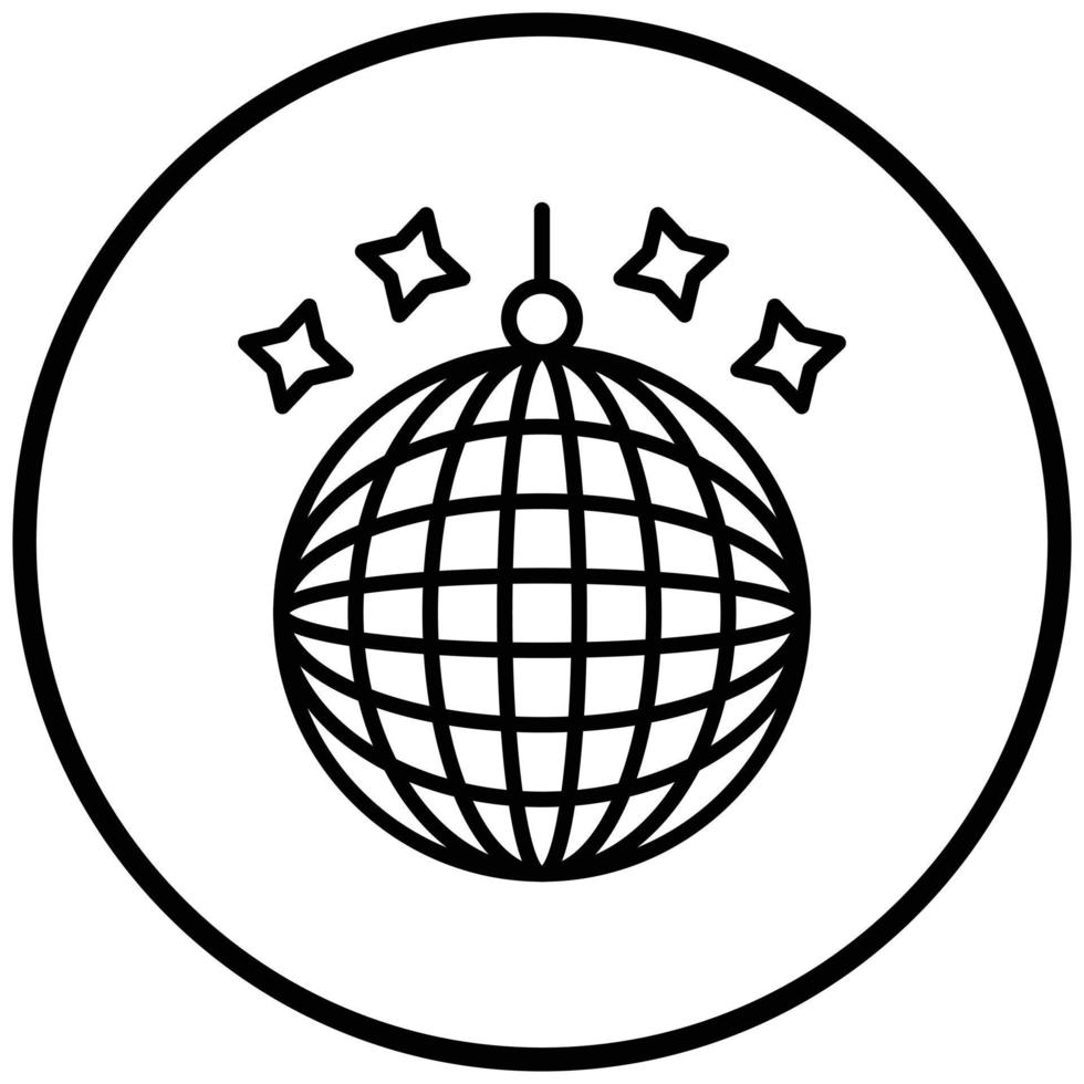 Disco Ball Icon Style vector