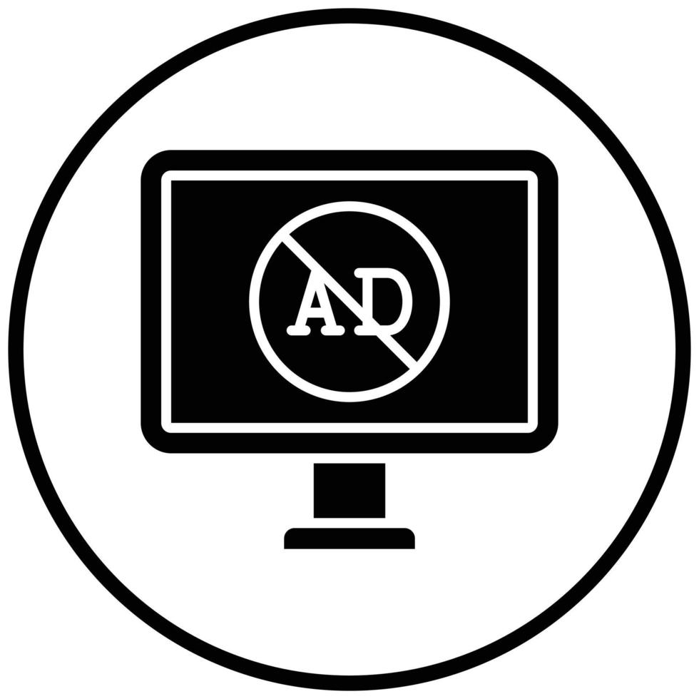 AD Blocker Icon Style vector