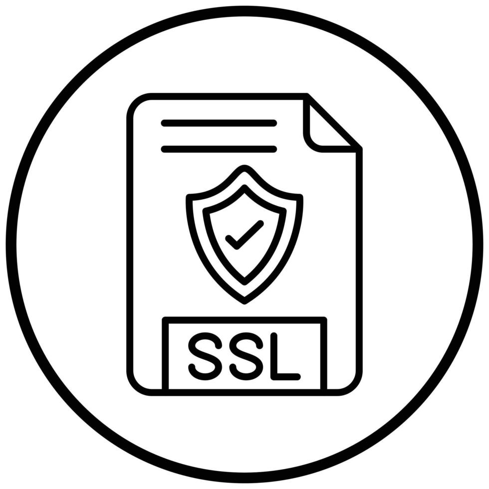 estilo de icono de archivo ssl vector