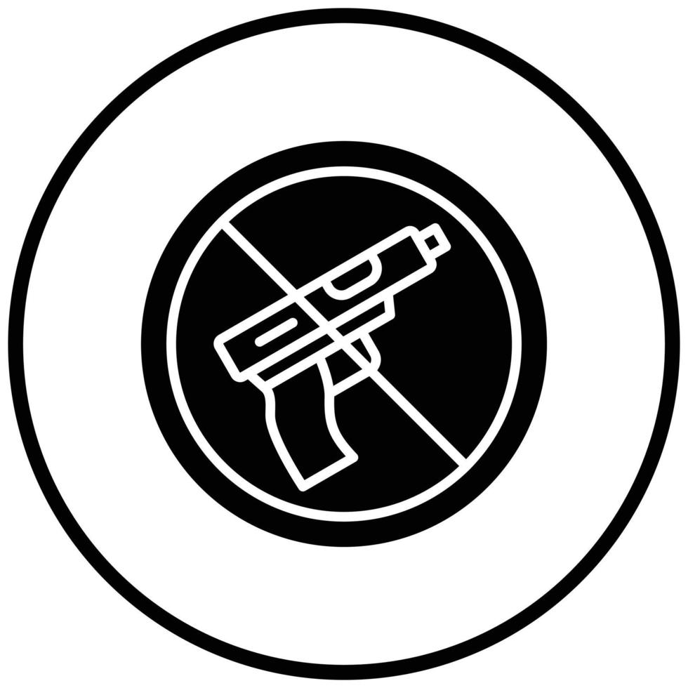 No Weapons Icon Style vector