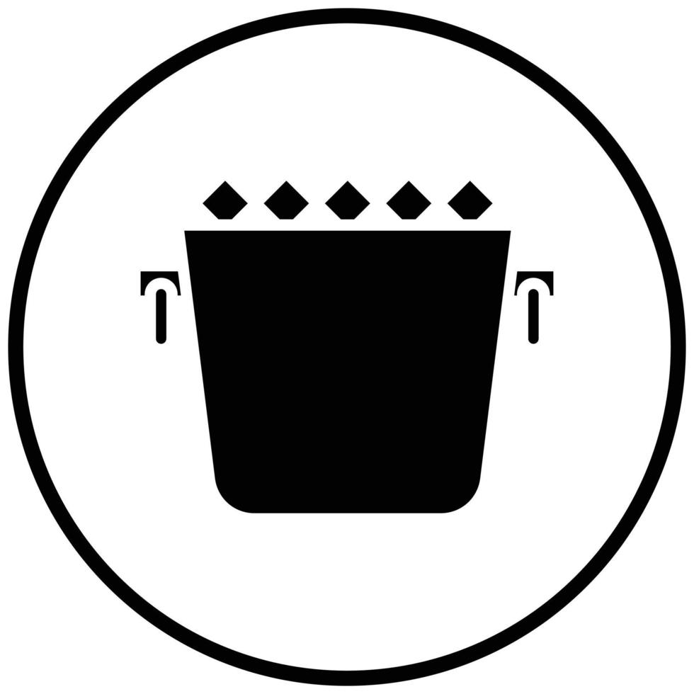 Ice Bucket Icon Style vector