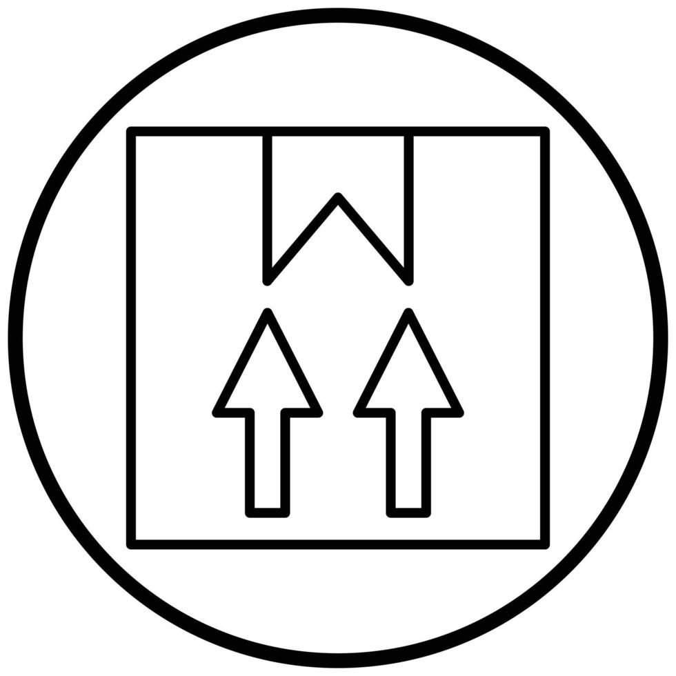 Package Side Up Icon Style vector