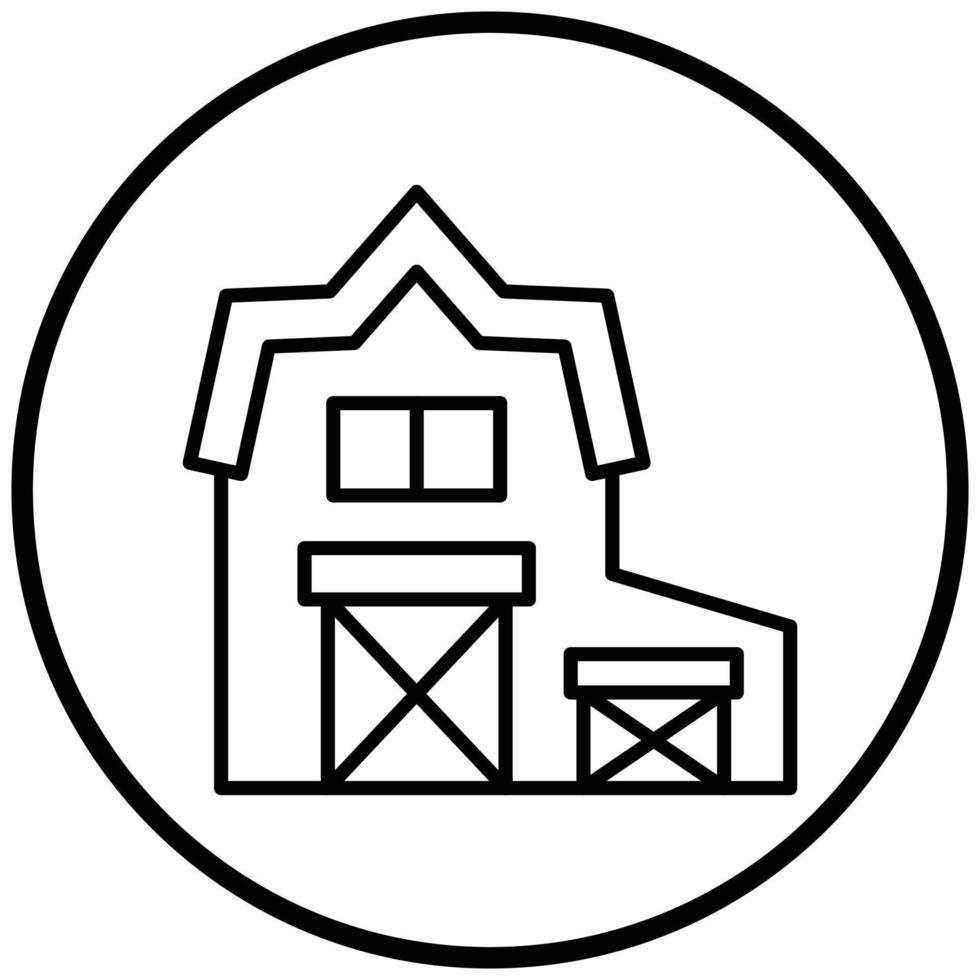 Barn Icon Style vector