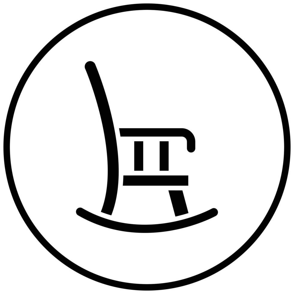 Rocking Chair Icon Style vector