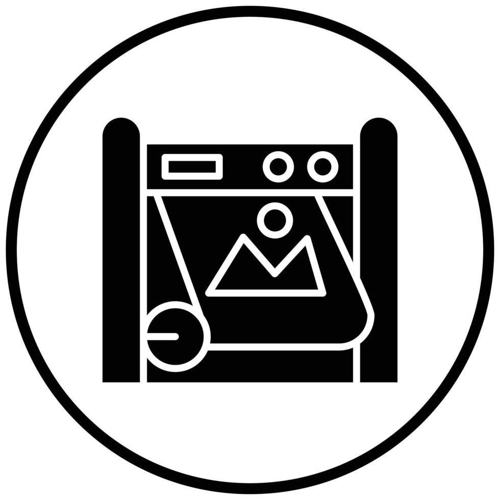 Printing Machine Icon Style vector