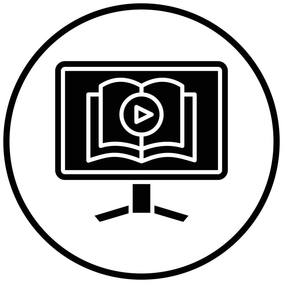 Video Tutorial Icon Style vector