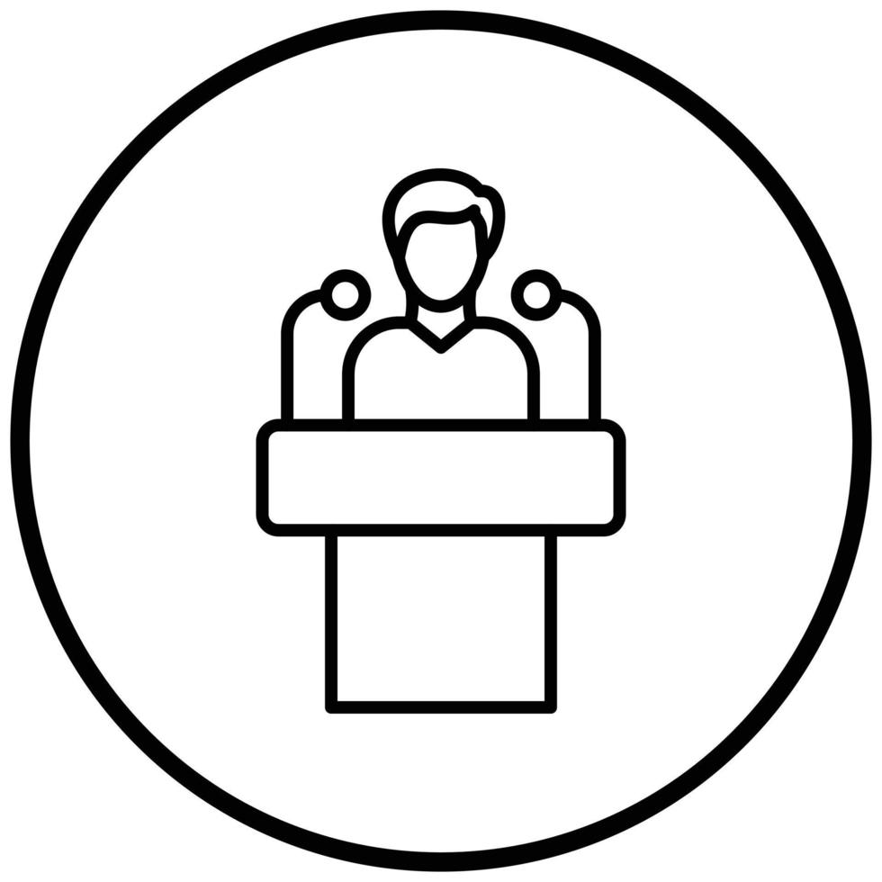 Press Conference Icon Style vector