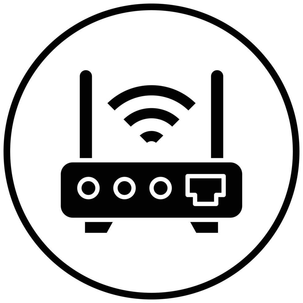 estilo de icono de enrutador wifi vector