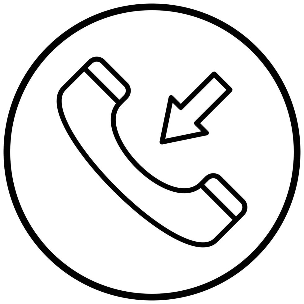 Incoming Call Icon Style vector