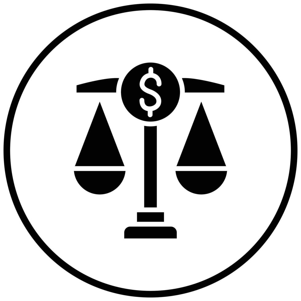Financial Law Icon Style vector