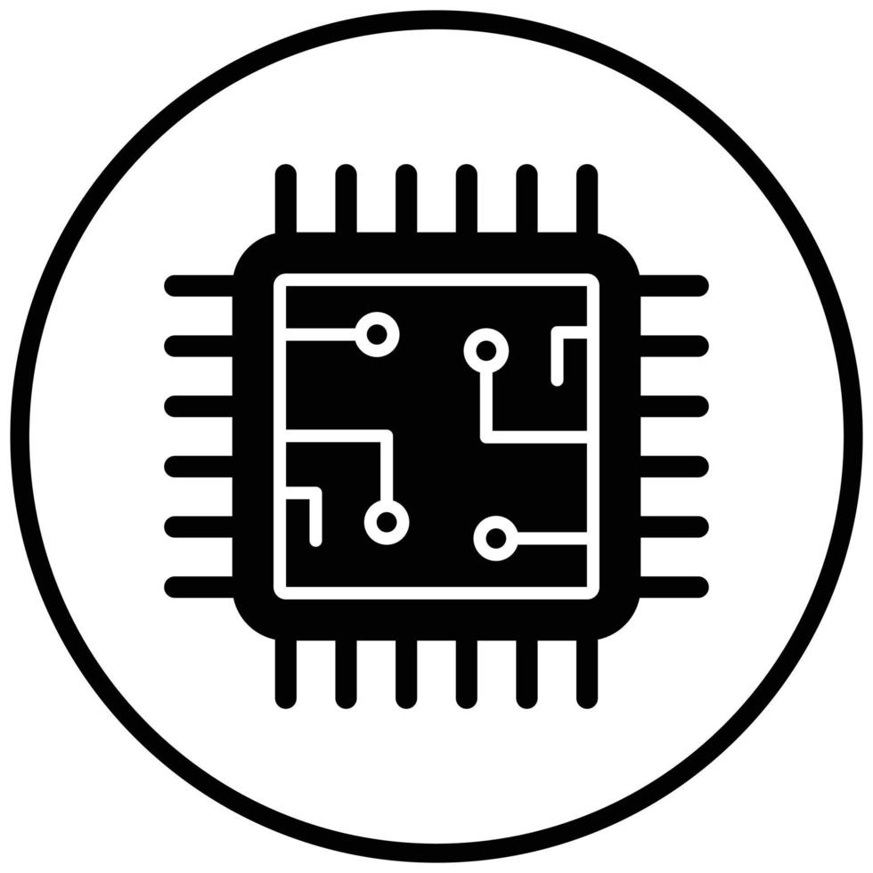 Processor Icon Style vector