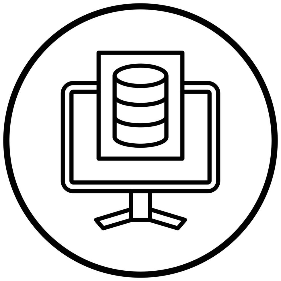 Study Database Icon Style vector