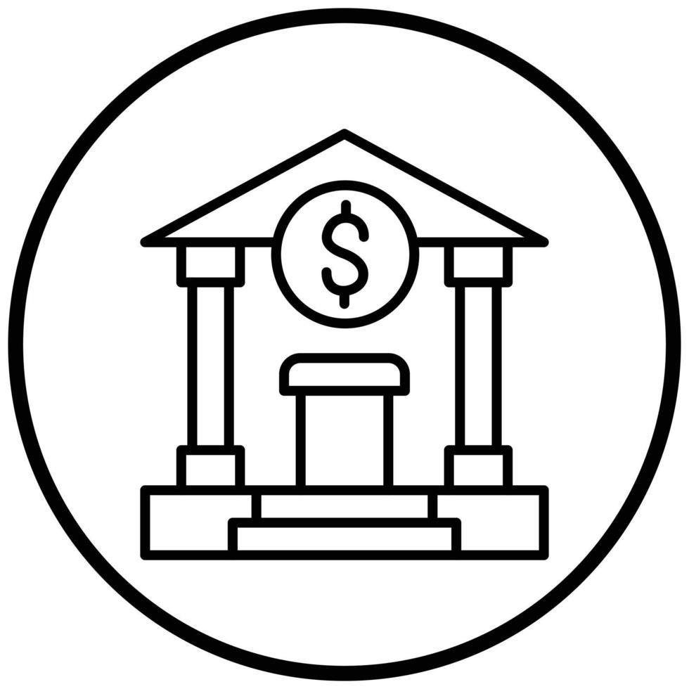 Bank Icon Style vector