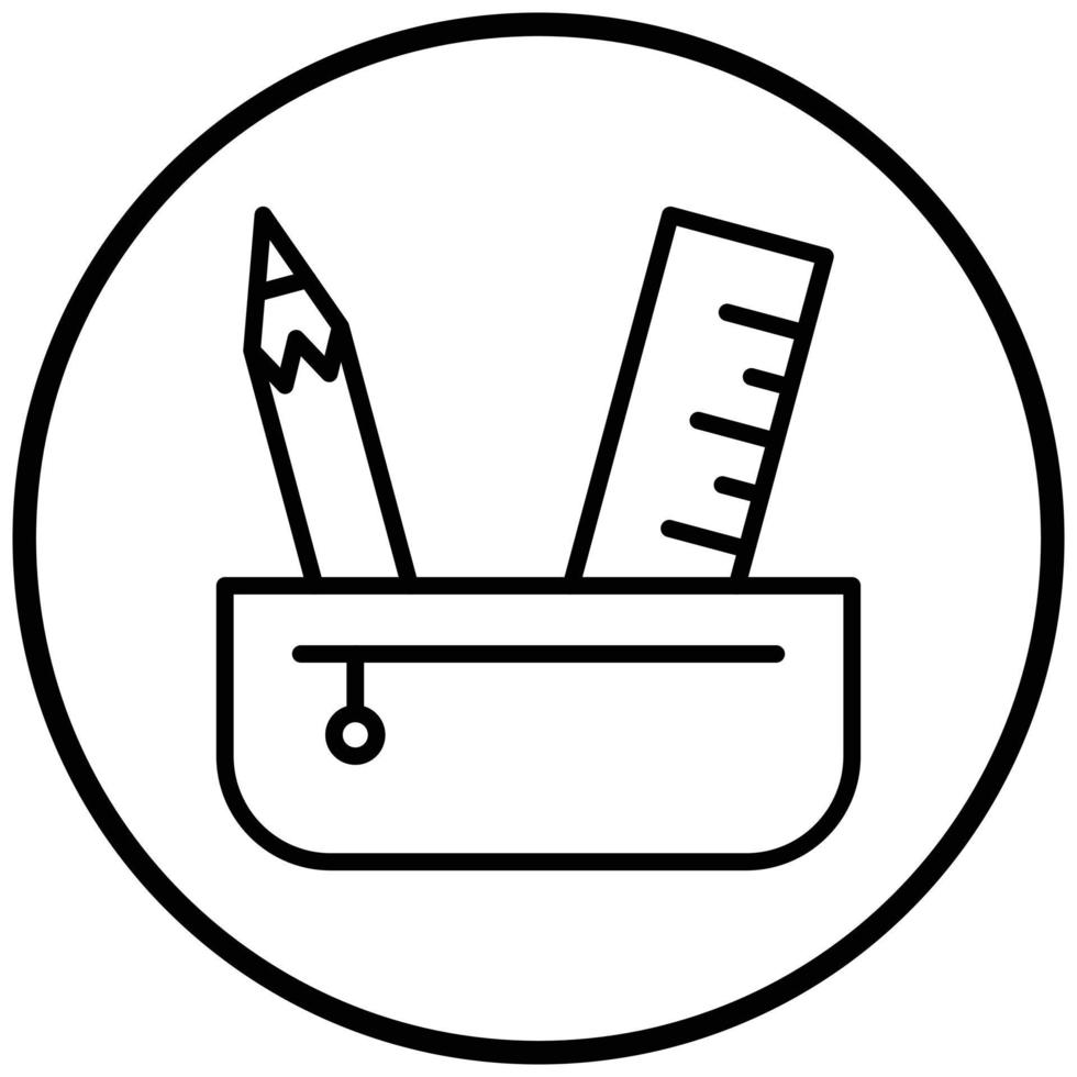 Pencil Case Icon Style vector