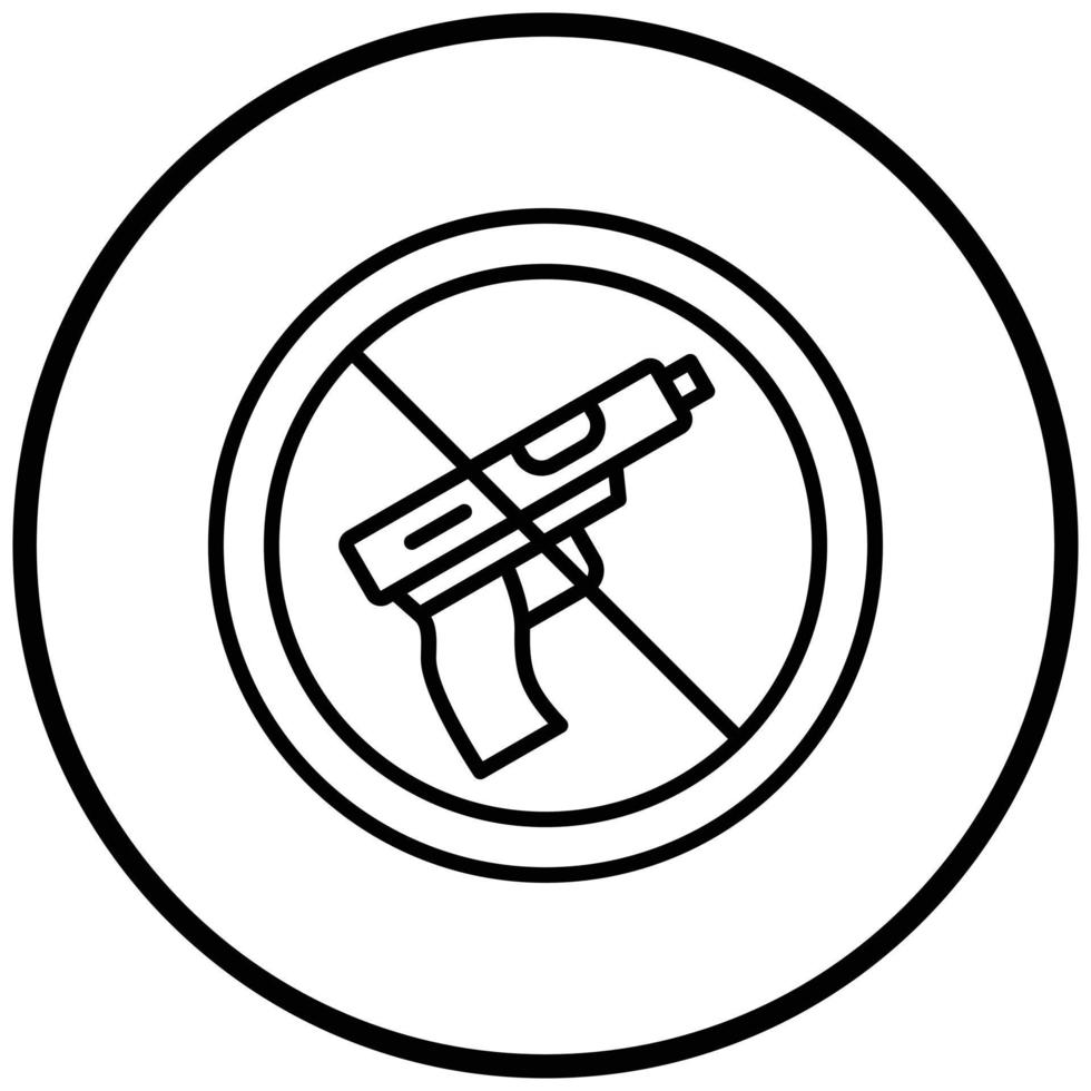 No Weapons Icon Style vector