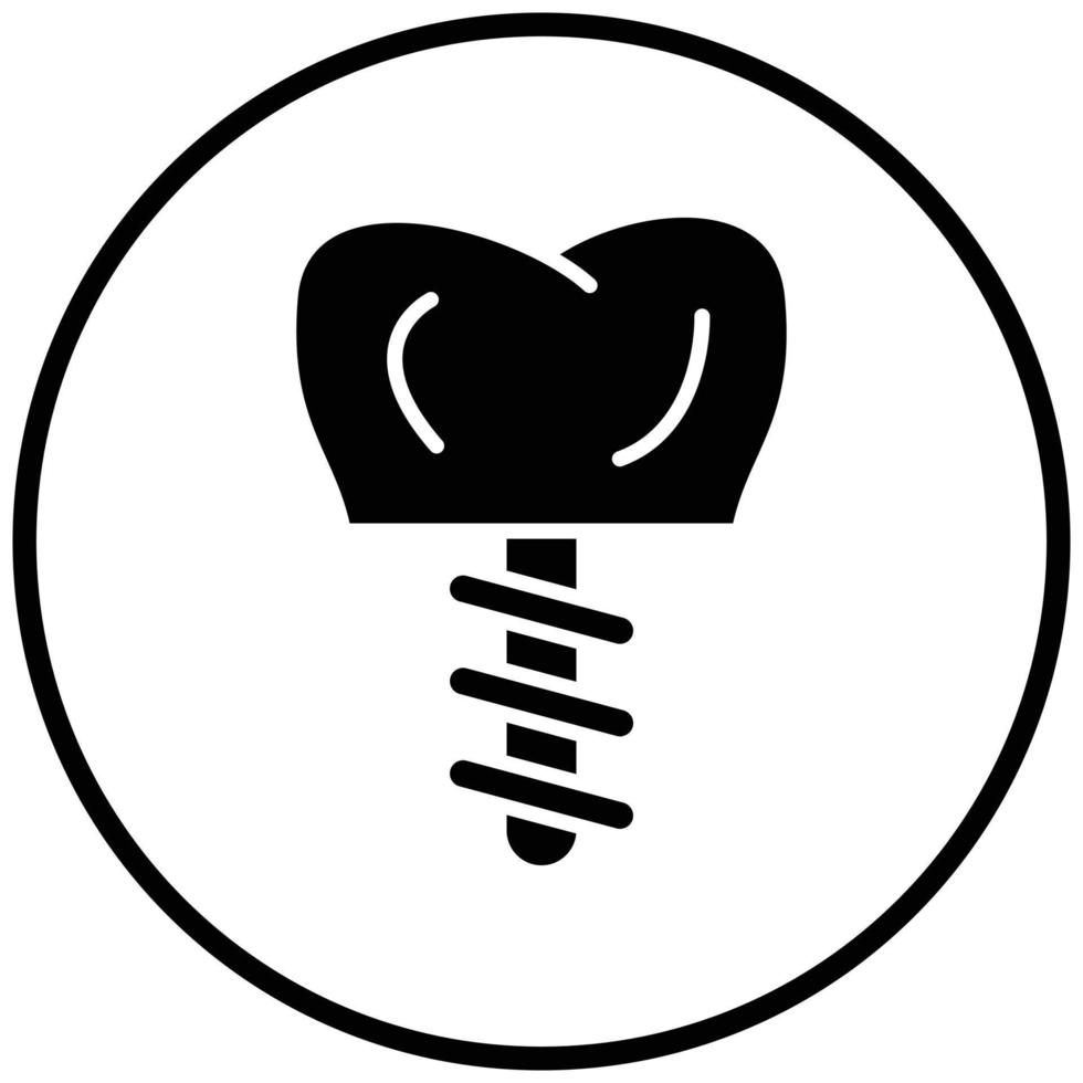 Dental Implant Icon Style vector