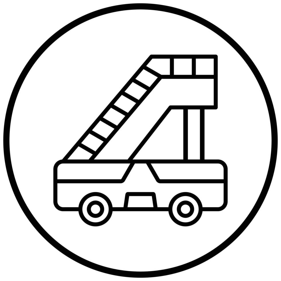 Aircraft Stairs Icon Style vector