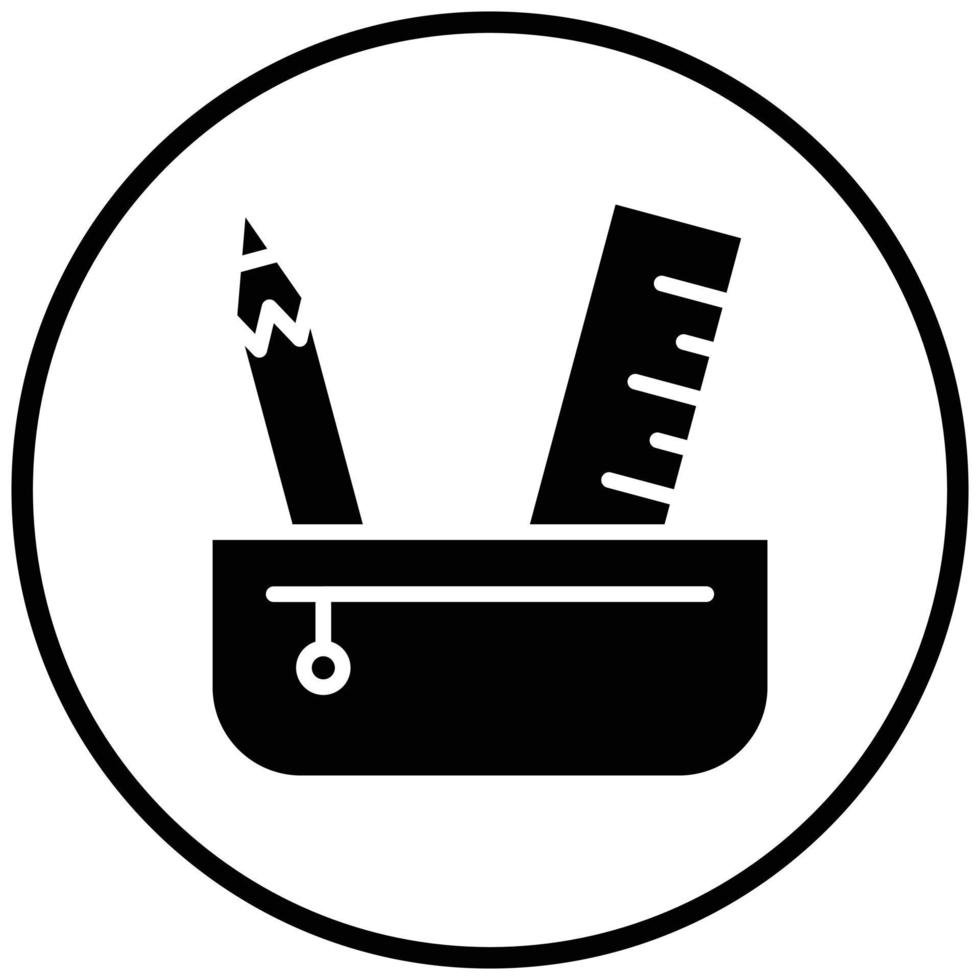 Pencil Case Icon Style vector