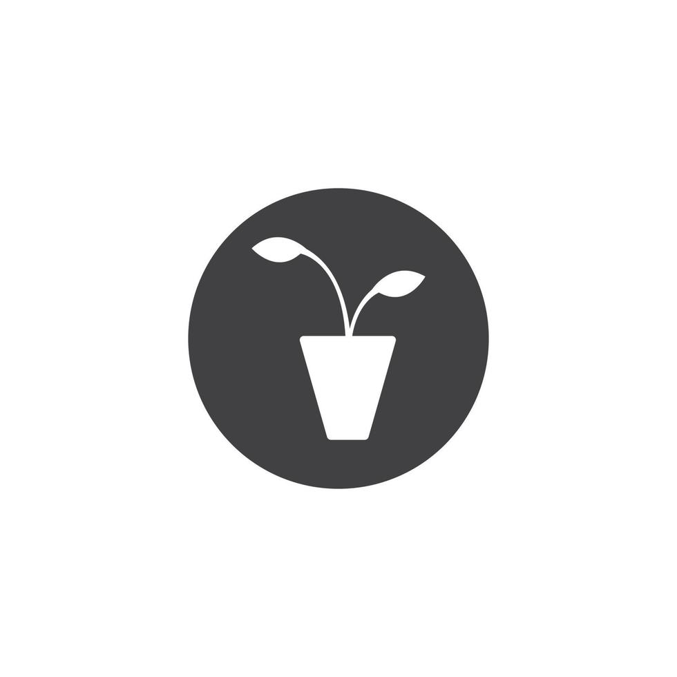 logotipo de florero vector