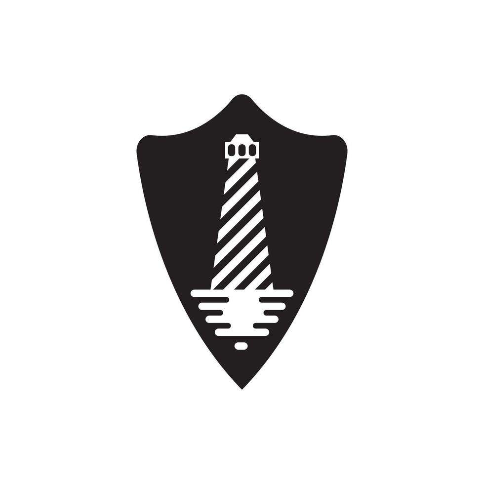 Lighthouse logo template vector