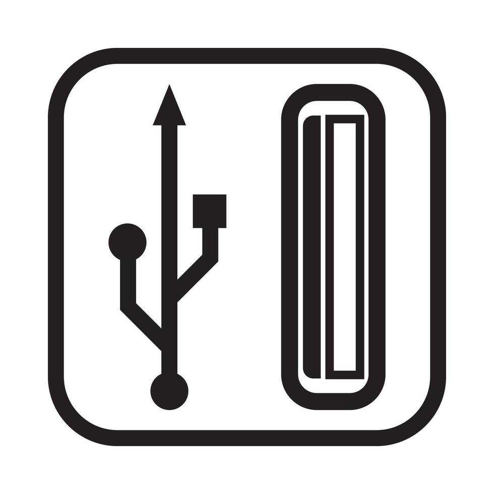 USB data transfer logo vector