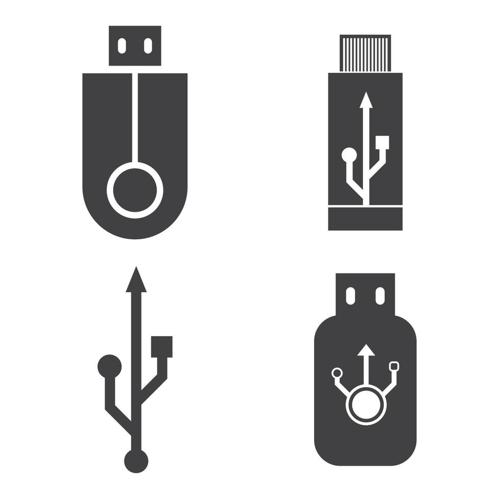 logotipo de transferencia de datos usb vector