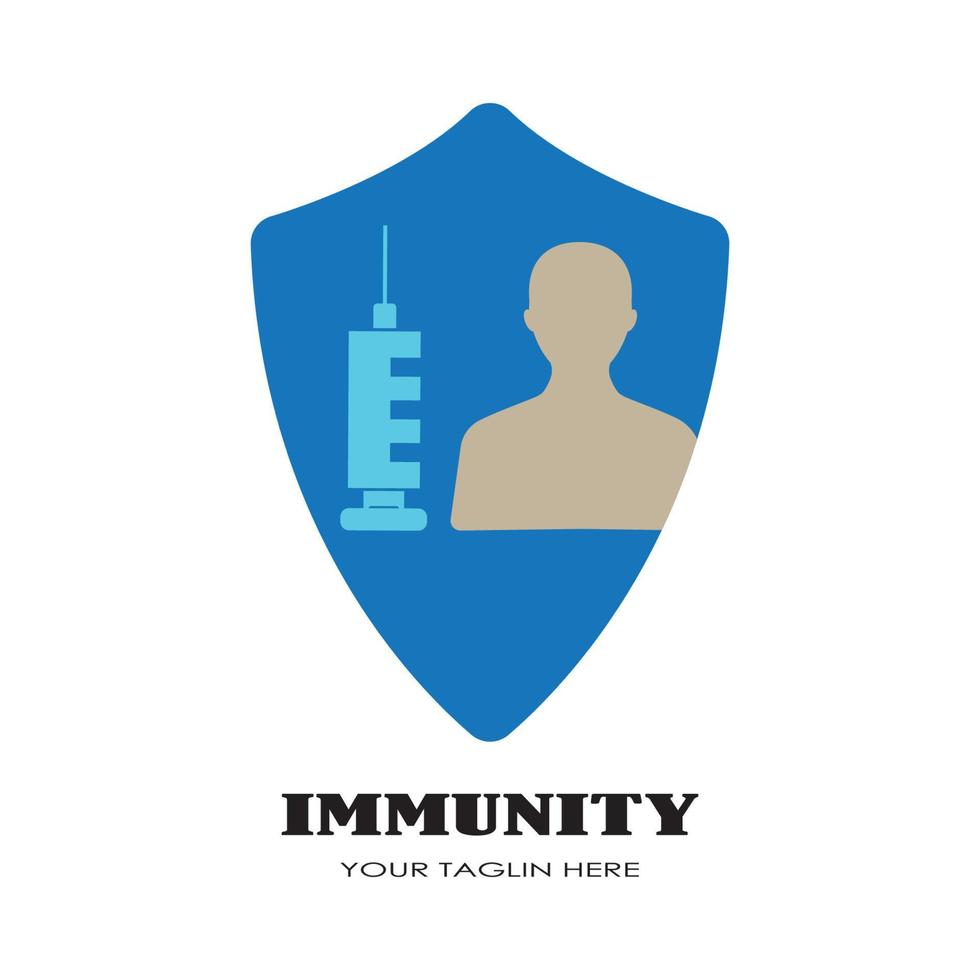 vector de logotipo de inmunización