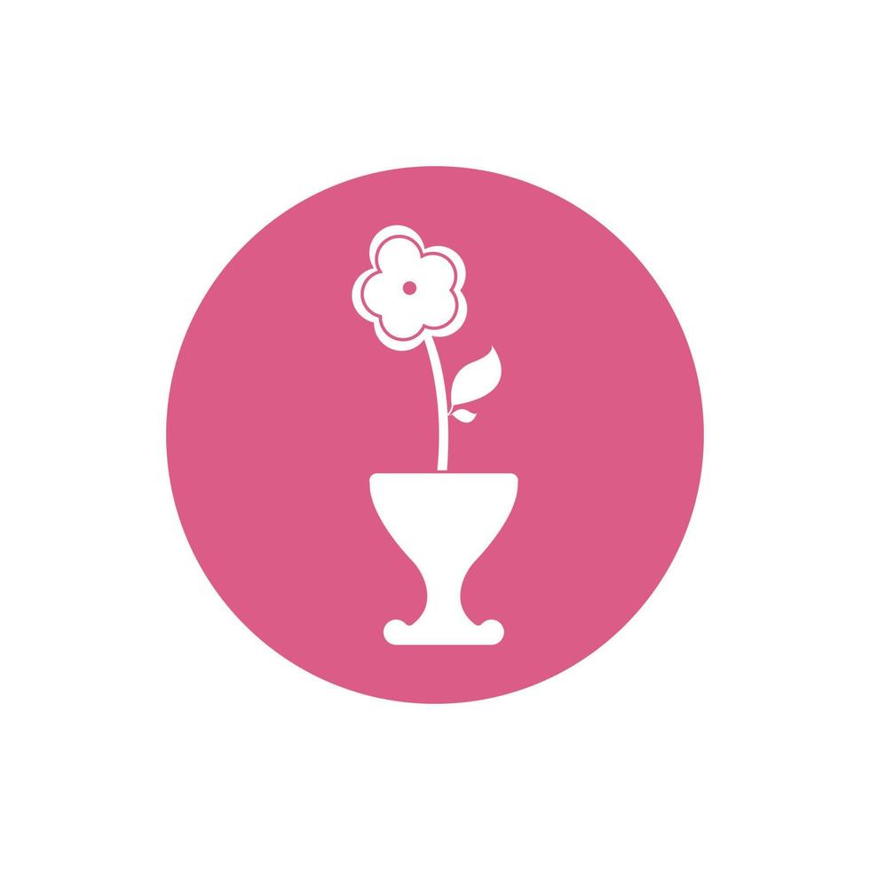 Flower vase logo vector