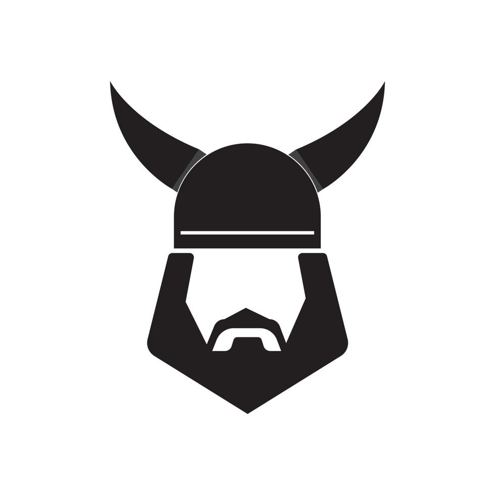 logotipo de casco vikingos vector