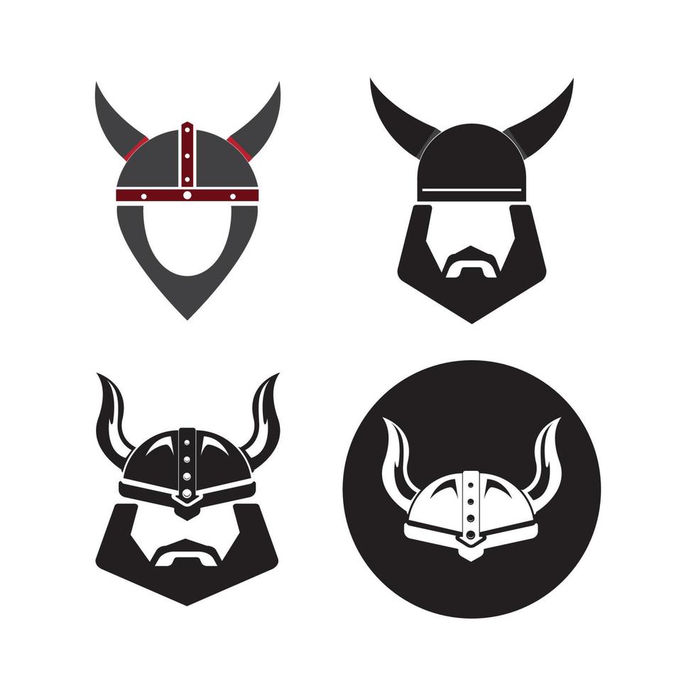 logotipo de casco vikingos vector