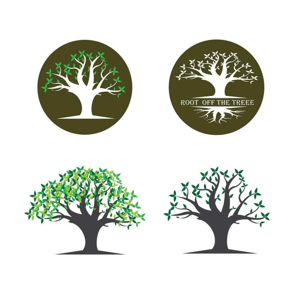 logotipo de la raíz del árbol vector