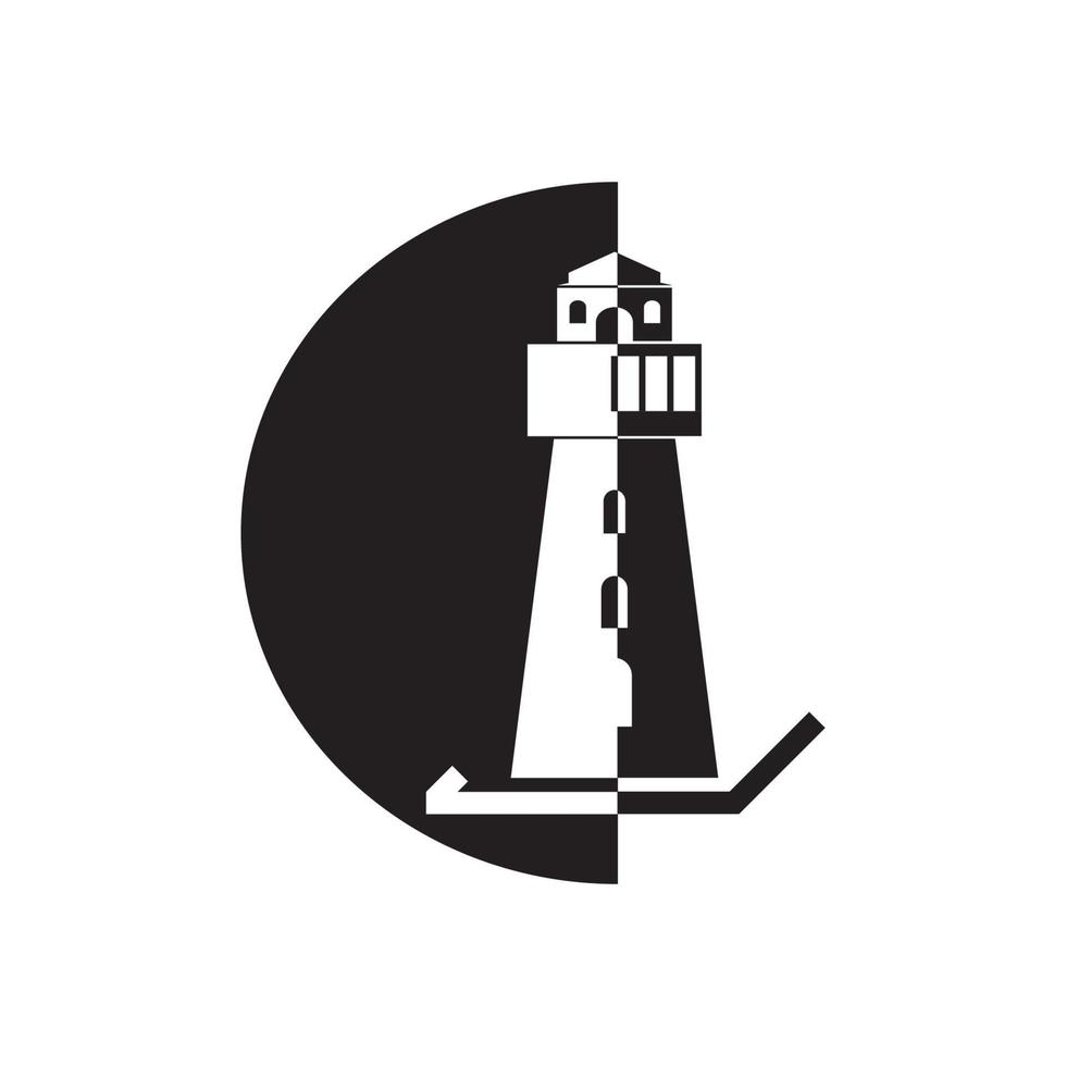 Lighthouse logo template vector