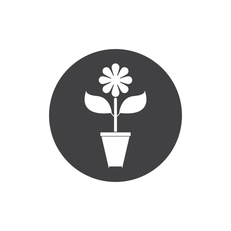 logotipo de florero vector