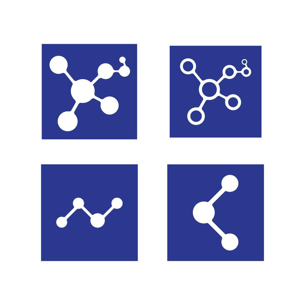 molecule logo vector