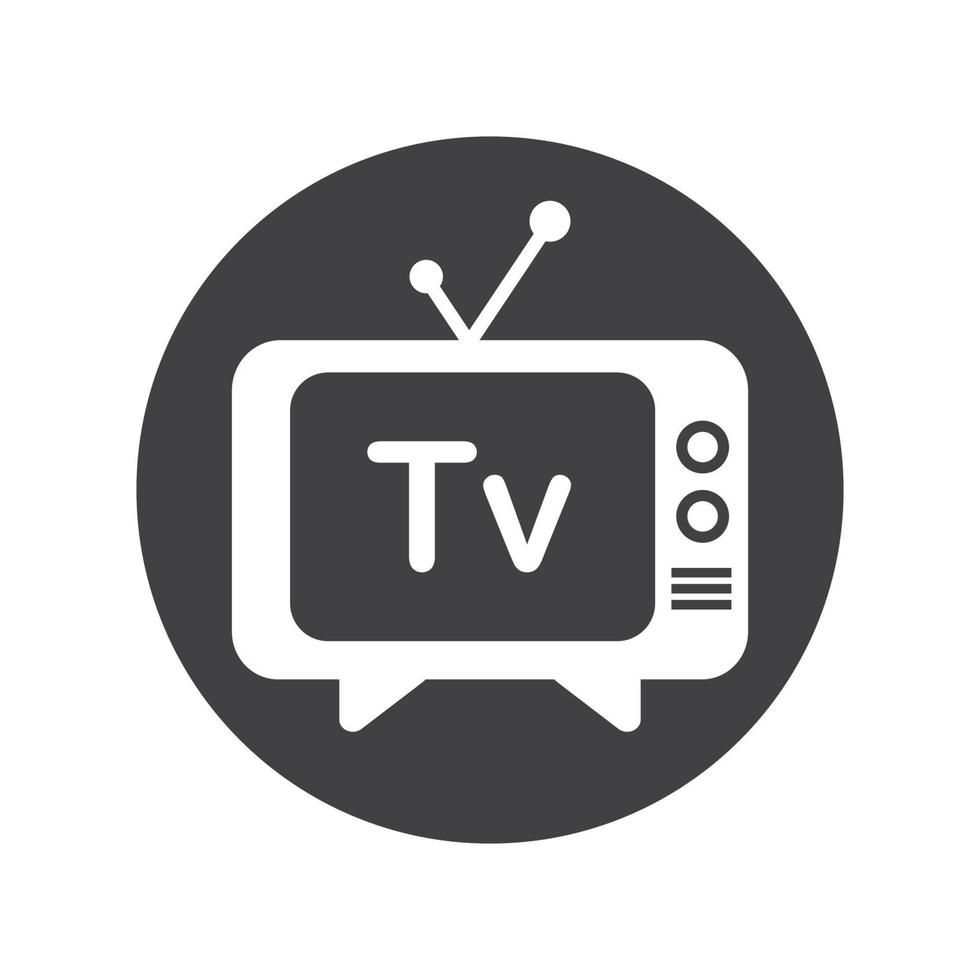 TV logo design vector