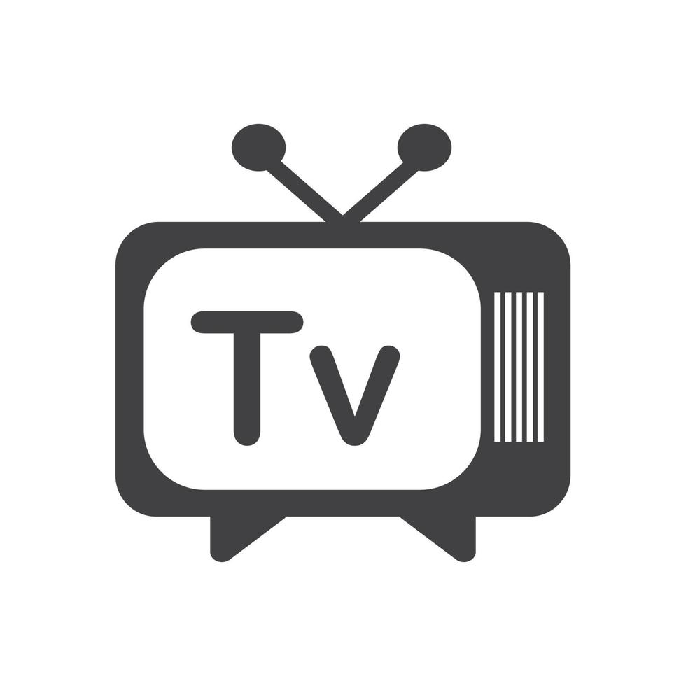 diseño de logotipo de tv vector