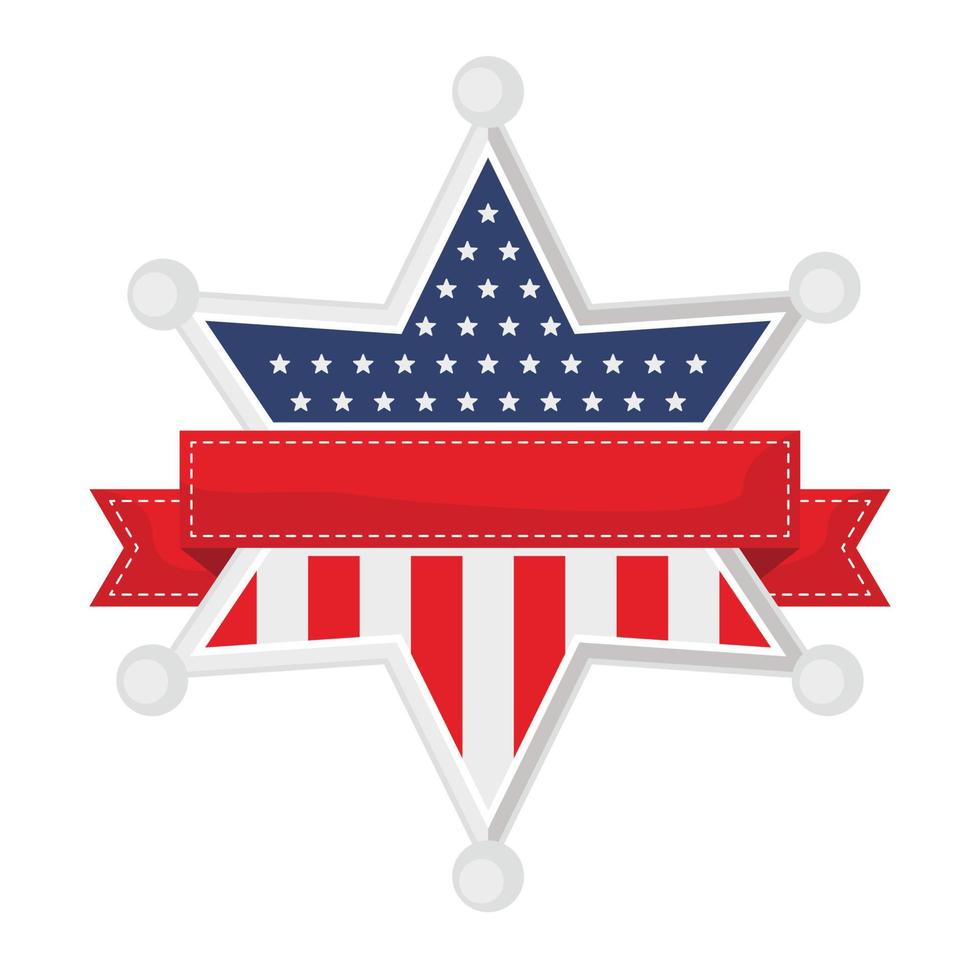 insignia de la estrella de EE. UU. vector