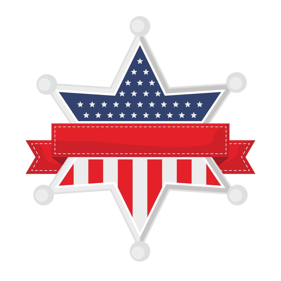 USA star badge vector